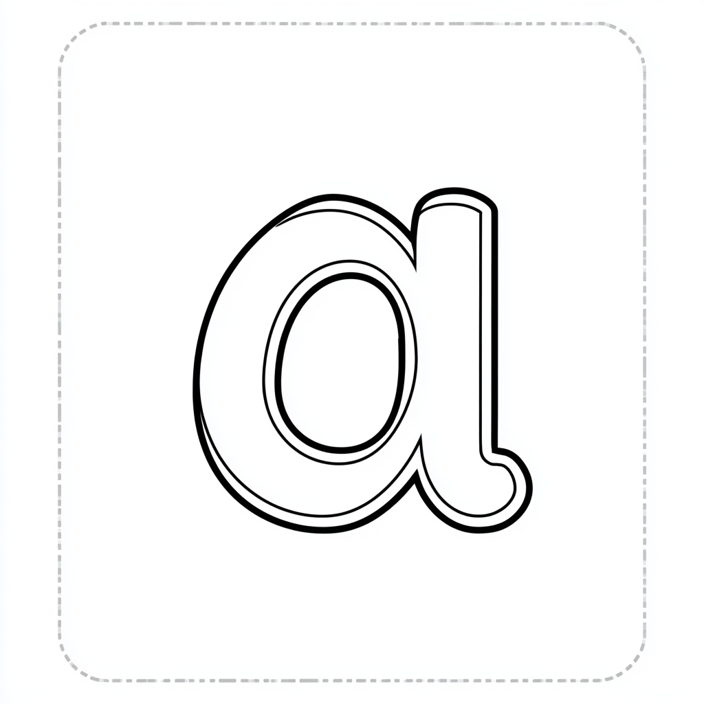 Dibujo de letra a para colorear (lámina 1) listo para imprimir gratis