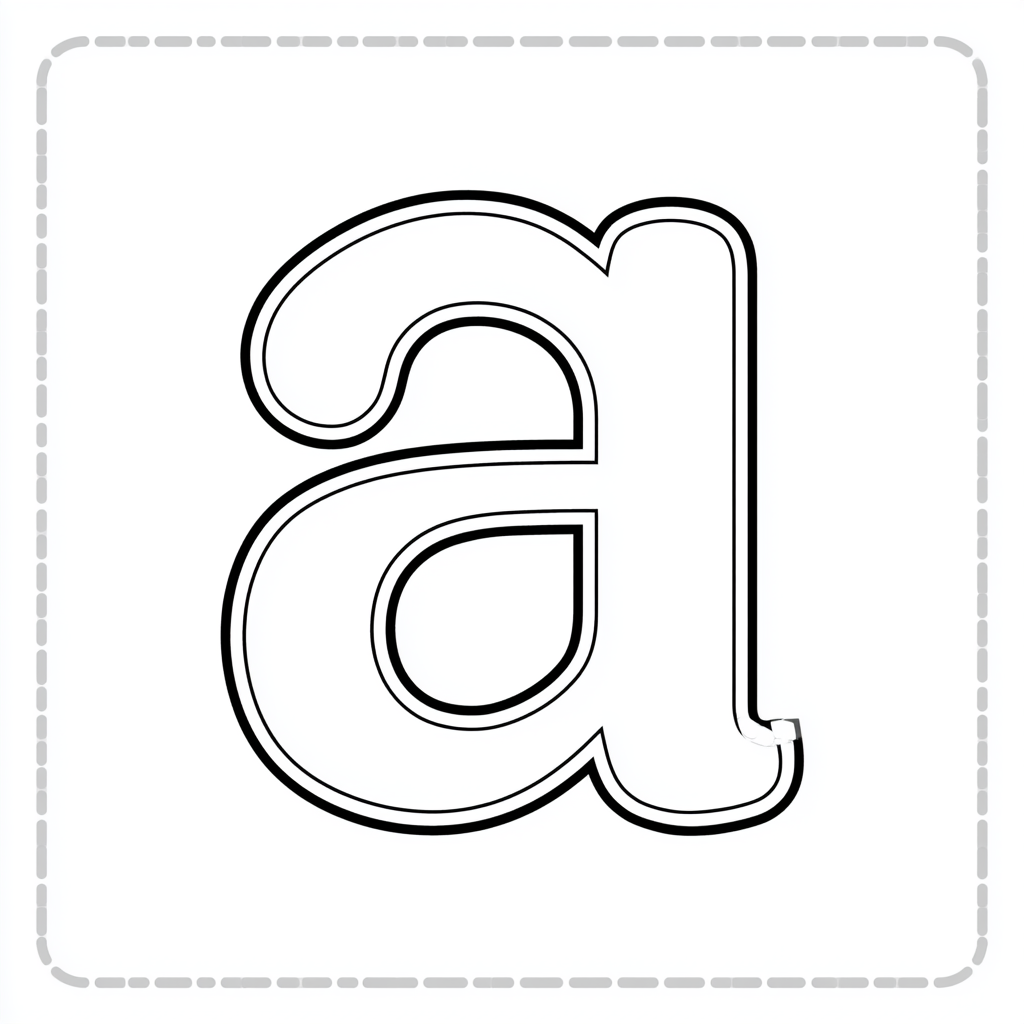 Dibujo de letra a para colorear (lámina 2) listo para imprimir gratis