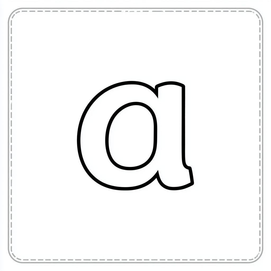 Dibujo de letra a para colorear (lámina 3) listo para imprimir gratis