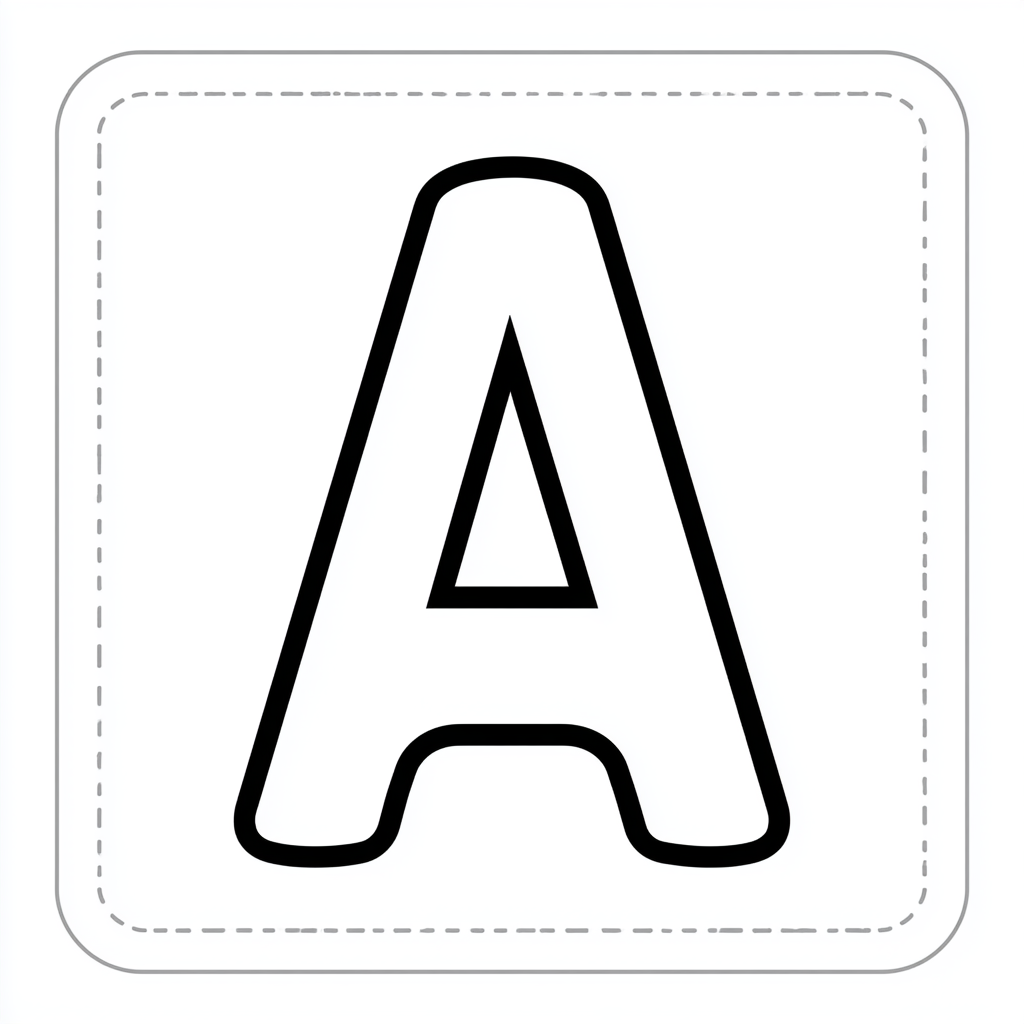 Dibujo de letra a para colorear (lámina 5) listo para imprimir gratis