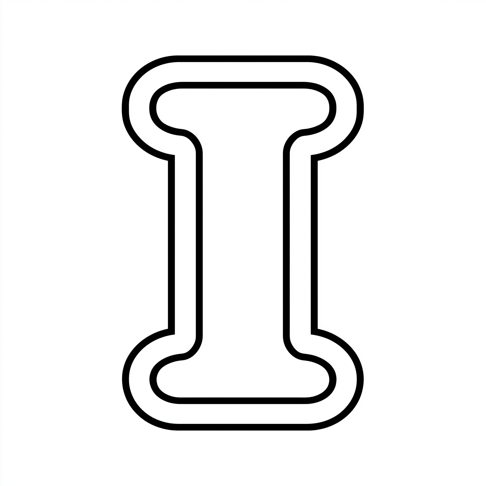 Dibujo de letra i para colorear (lámina 6) listo para imprimir gratis