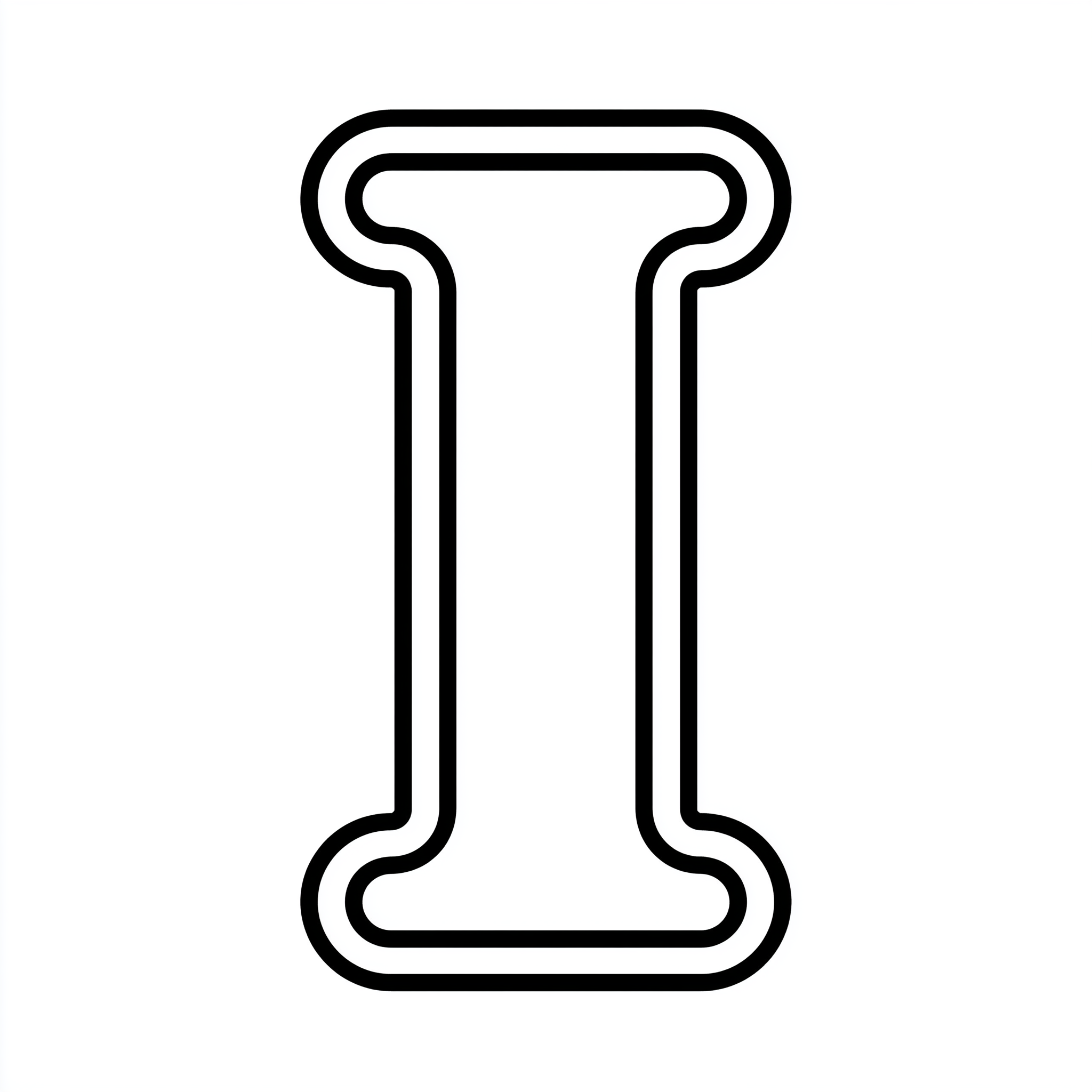 Dibujo de letra i para colorear (lámina 7) listo para imprimir gratis