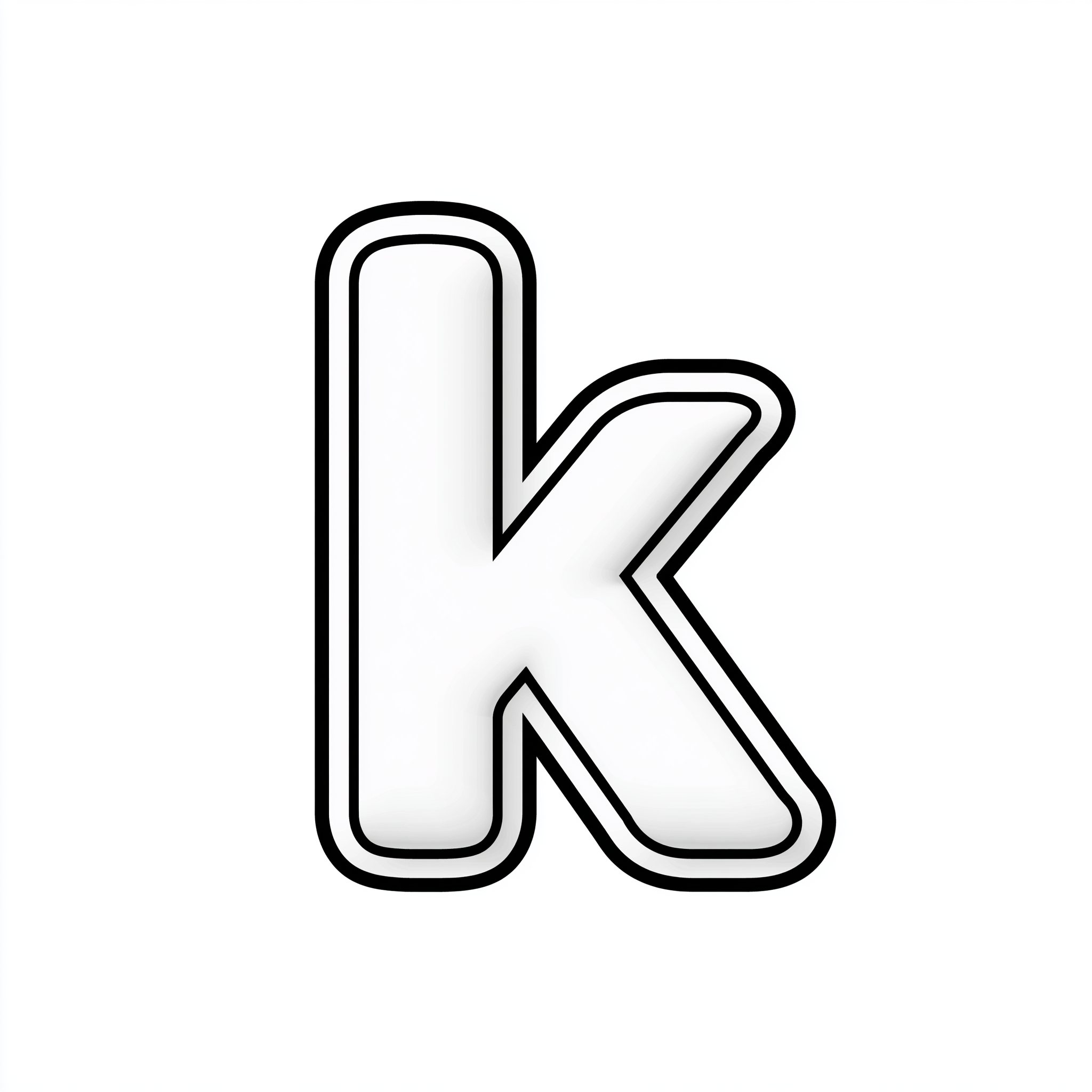 Dibujo de letra k para colorear (lámina 5) listo para imprimir gratis