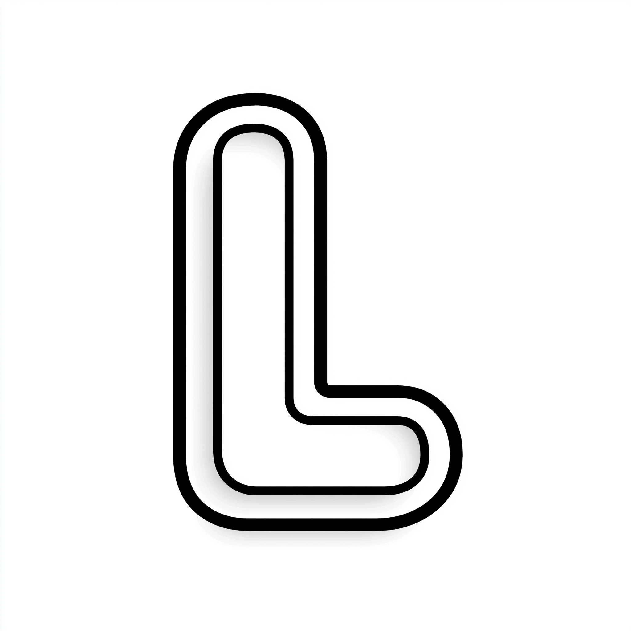 Dibujo de letra l para colorear (lámina 1) listo para imprimir gratis