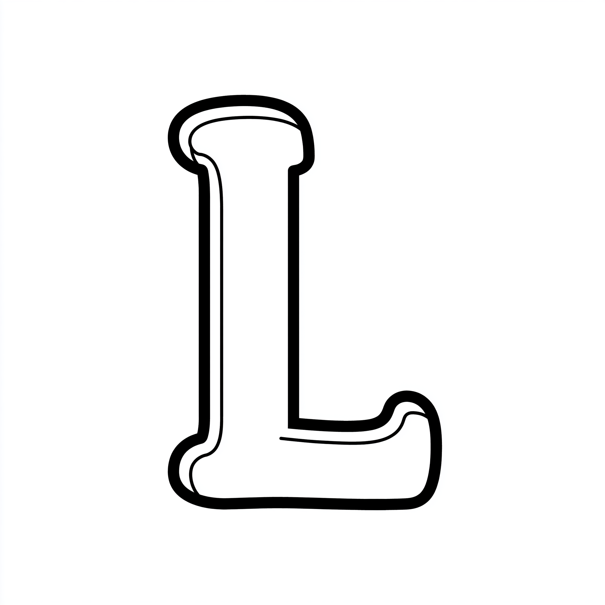 Dibujo de letra l para colorear (lámina 2) listo para imprimir gratis