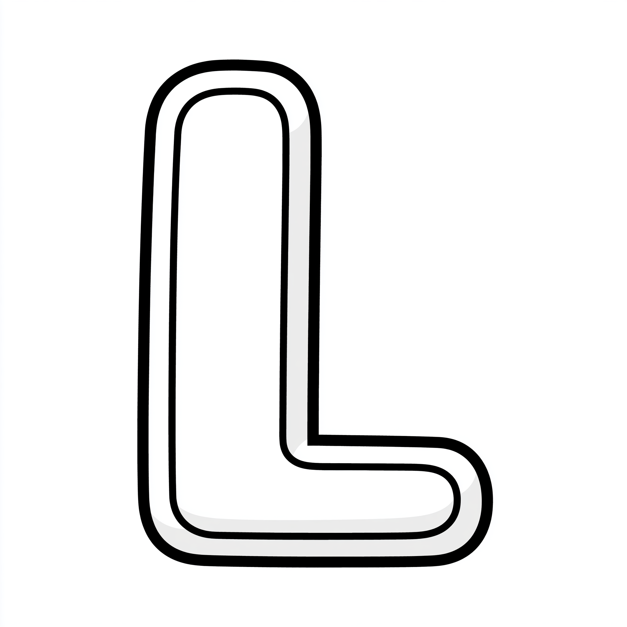 Dibujo de letra l para colorear (lámina 3) listo para imprimir gratis