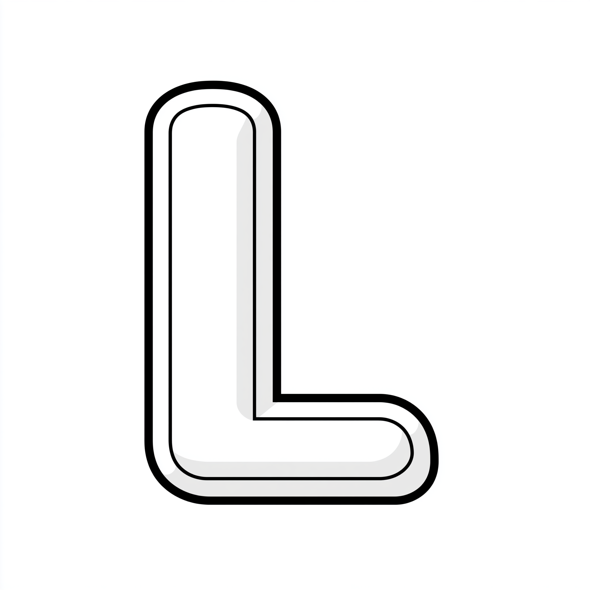 Dibujo de letra l para colorear (lámina 4) listo para imprimir gratis