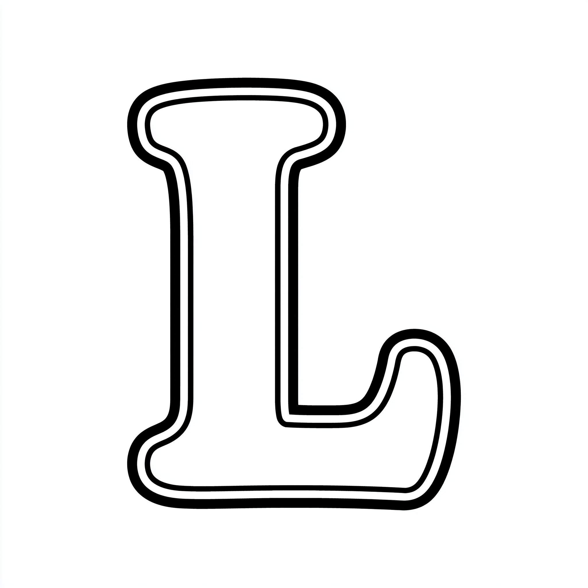 Dibujo de letra l para colorear (lámina 5) listo para imprimir gratis