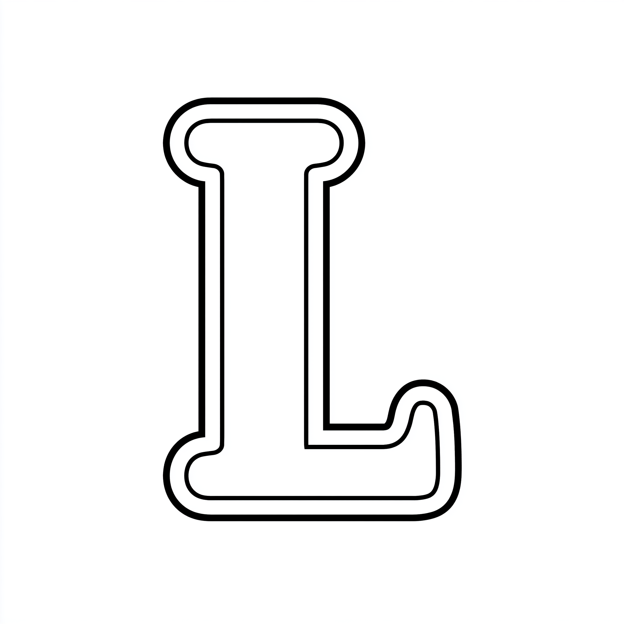 Dibujo de letra l para colorear (lámina 6) listo para imprimir gratis