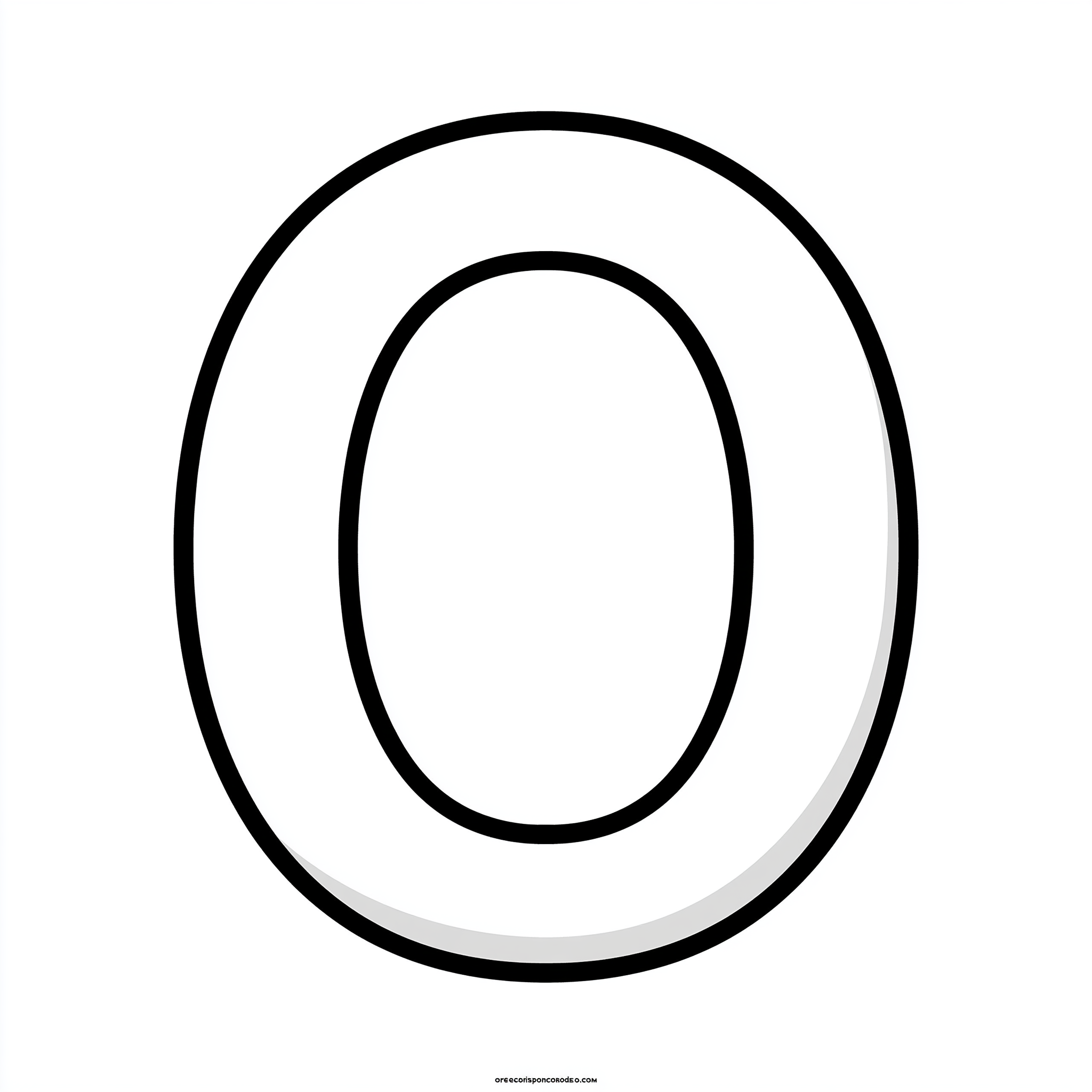 Dibujo de letra o para colorear (lámina 1) listo para imprimir gratis