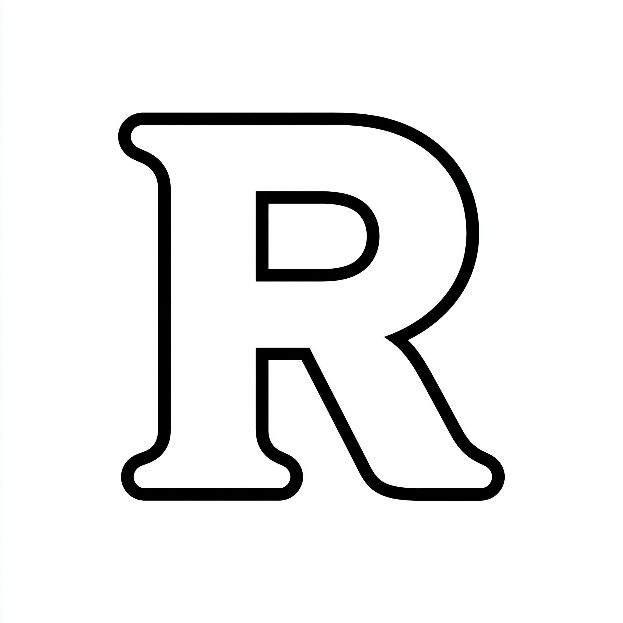 Dibujo de letra r para colorear (lámina 5) listo para imprimir gratis