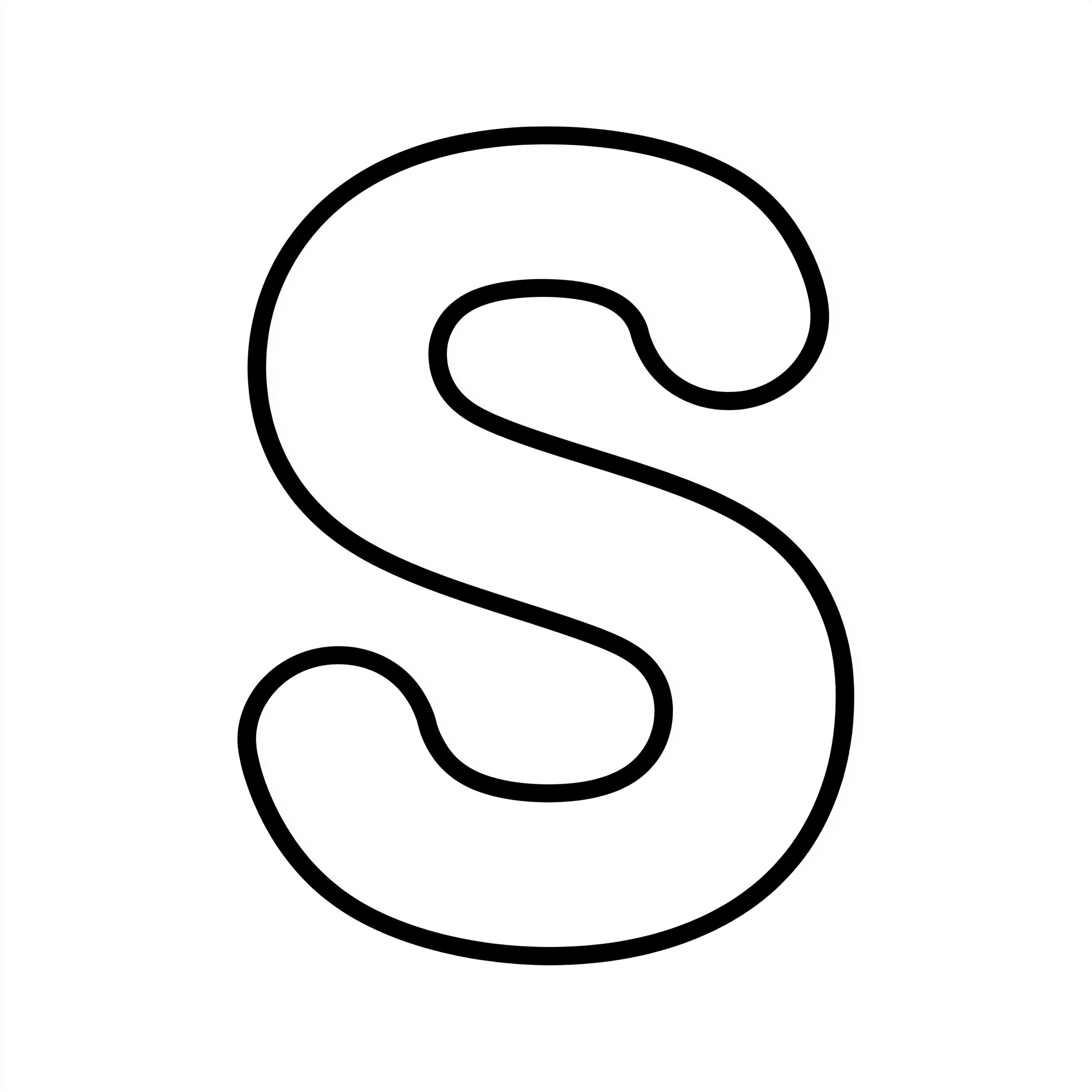 Dibujo de letra s para colorear (lámina 5) listo para imprimir gratis