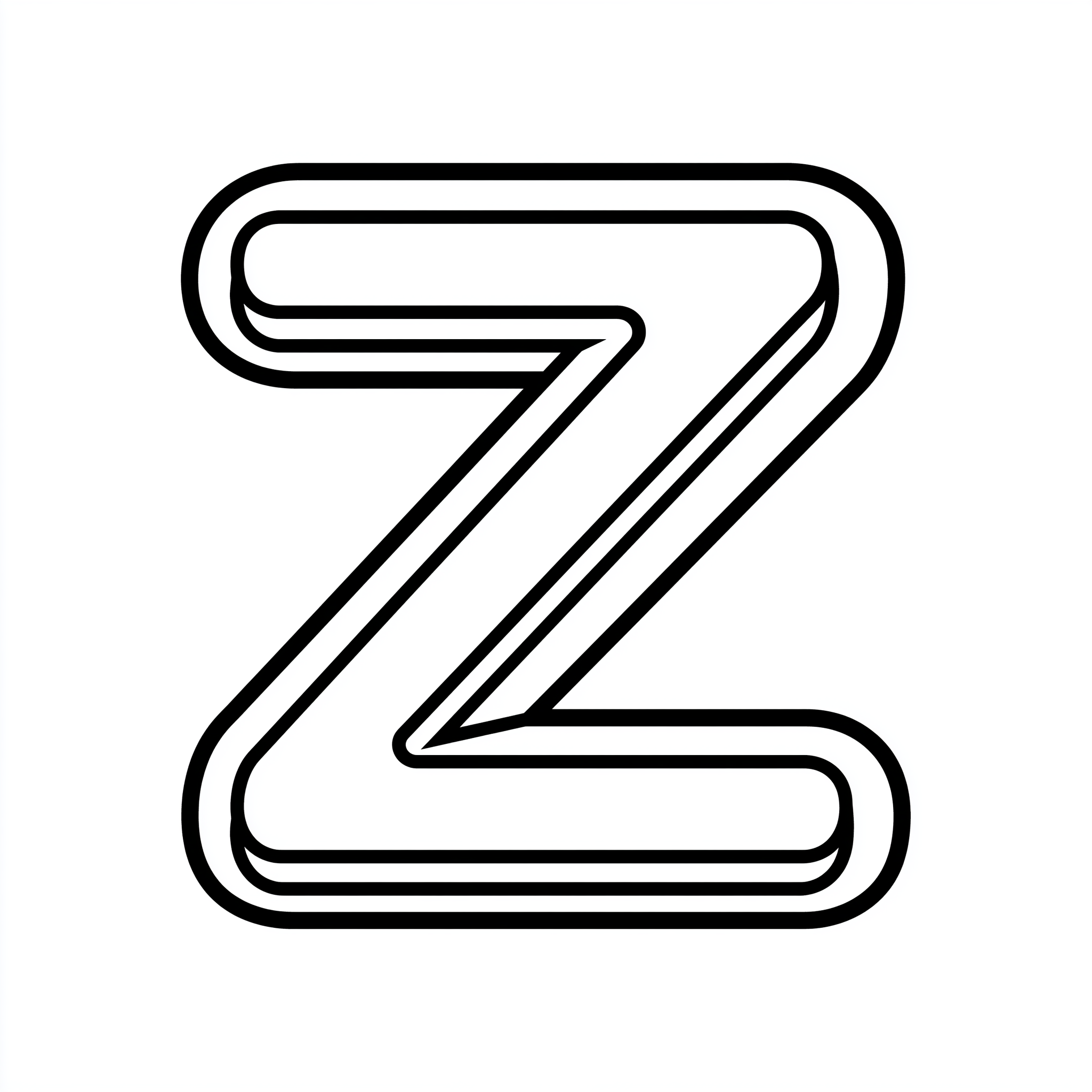 Dibujo de letra z para colorear (lámina 7) listo para imprimir gratis