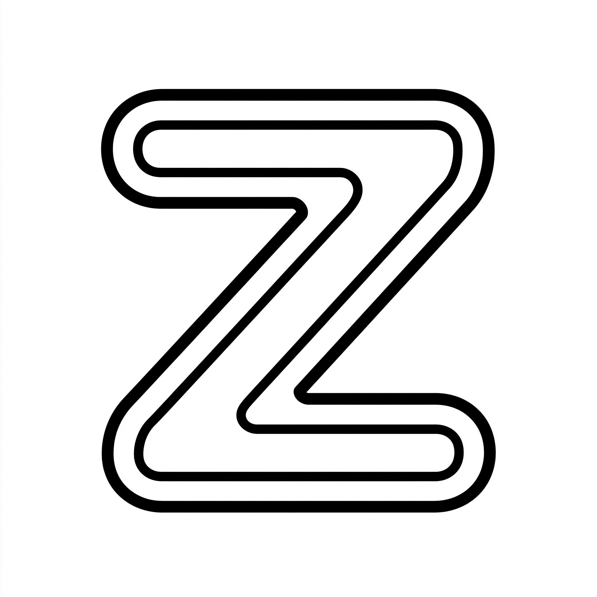 Dibujo de letra z para colorear (lámina 8) listo para imprimir gratis