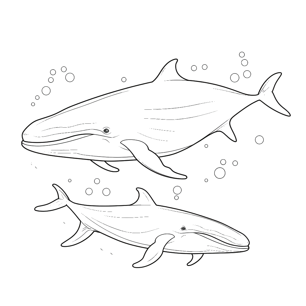 Dibujo de ballena para colorear 10 listo para imprimir gratis