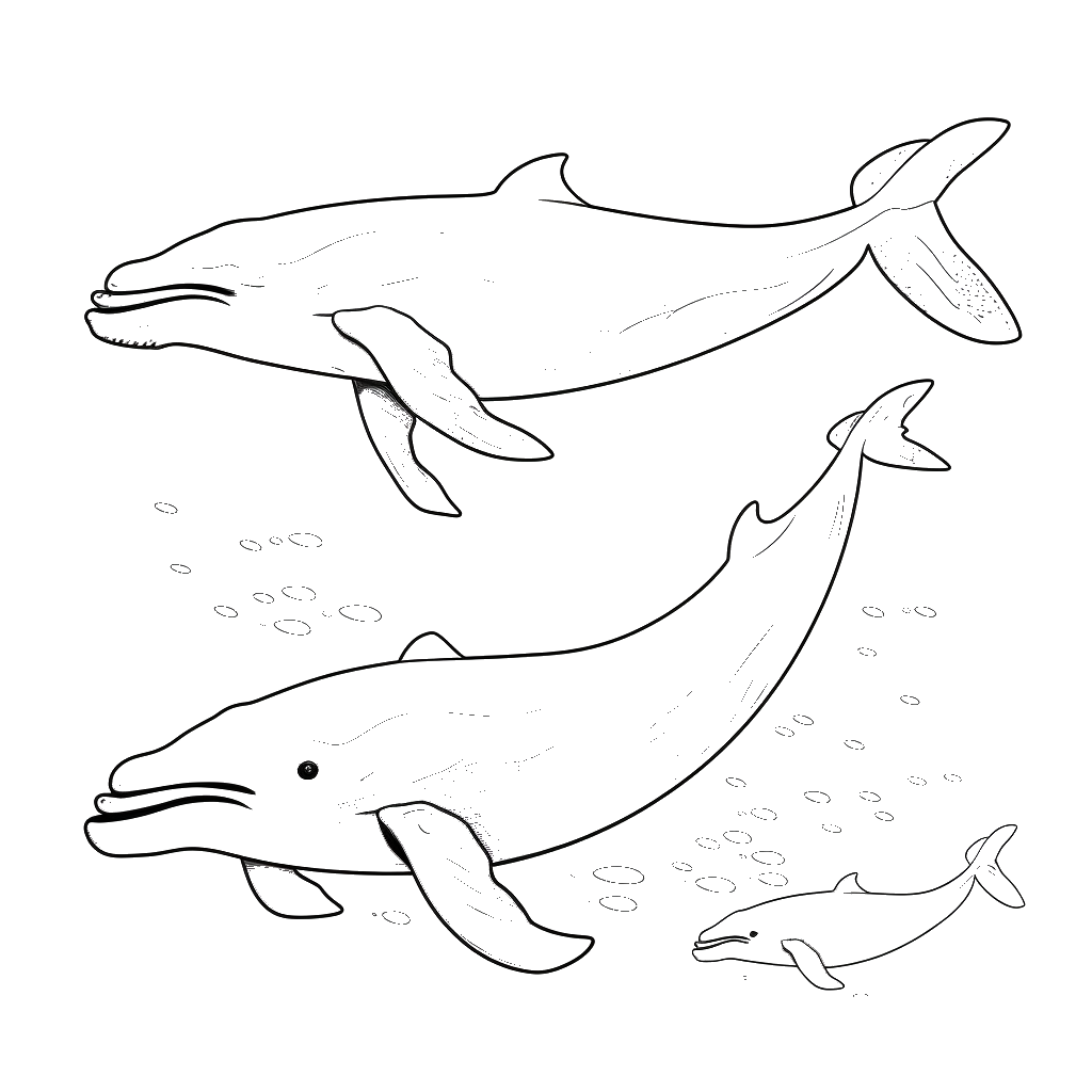 Dibujo de ballena para colorear 11 listo para imprimir gratis