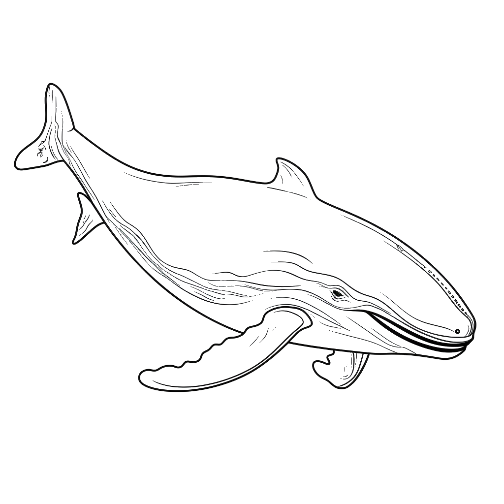 Dibujo de ballena para colorear 14 listo para imprimir gratis