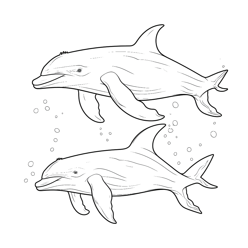 Dibujo de ballena para colorear 3 listo para imprimir gratis