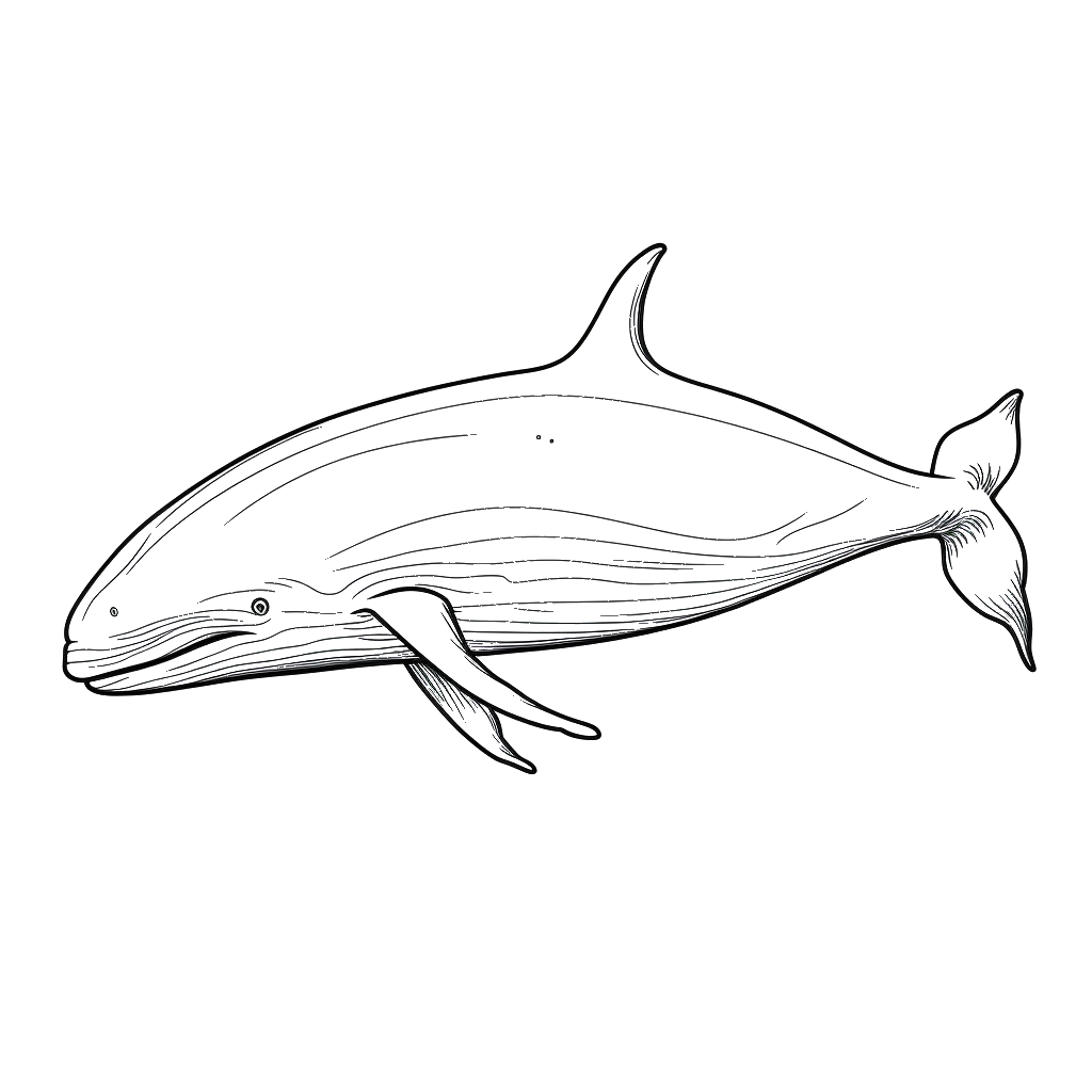 Dibujo de ballena para colorear 5 listo para imprimir gratis
