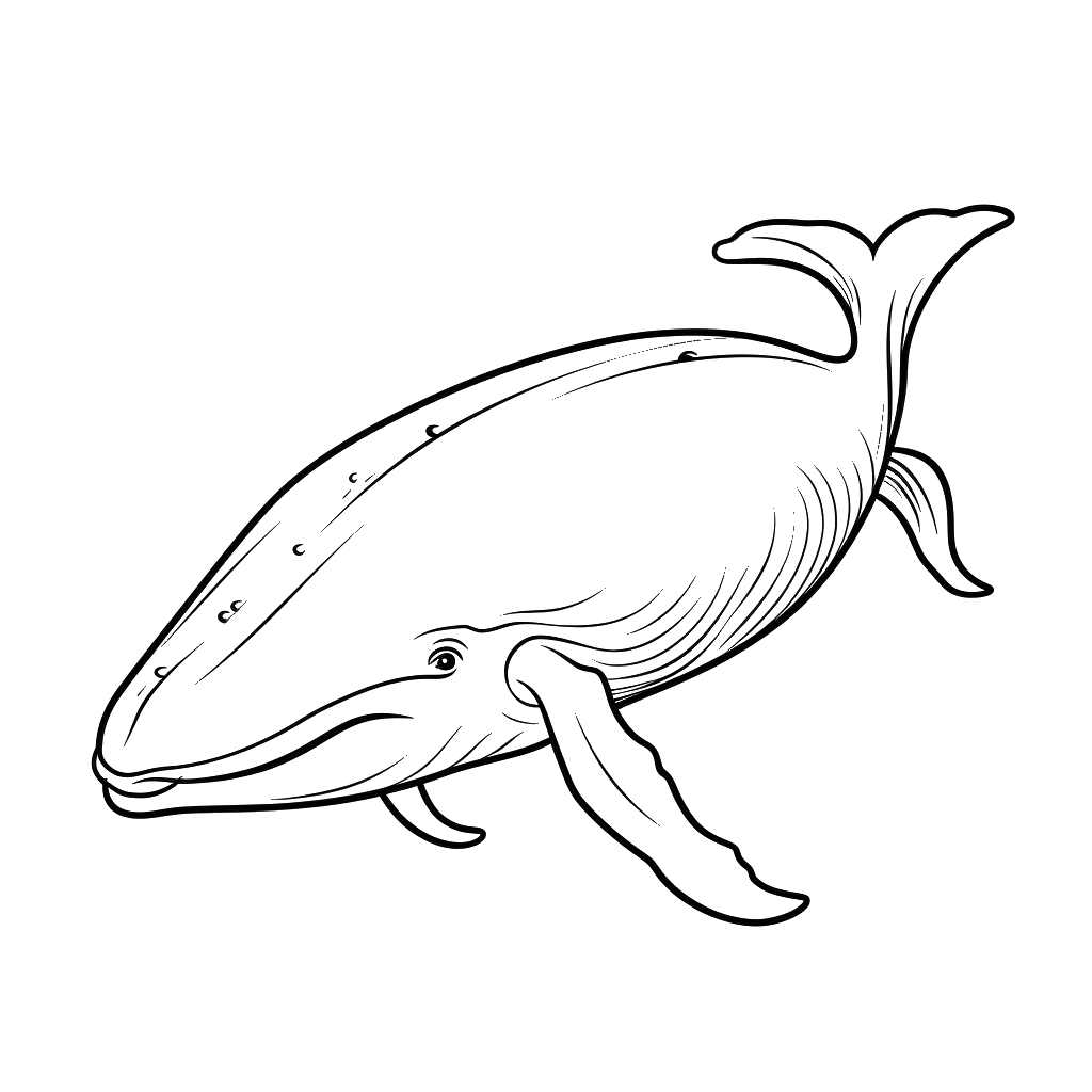 Dibujo de ballena para colorear 6 listo para imprimir gratis