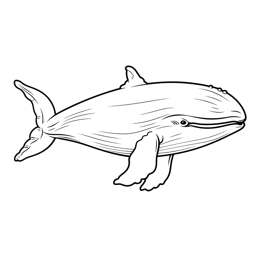Dibujo de ballena para colorear 7 listo para imprimir gratis
