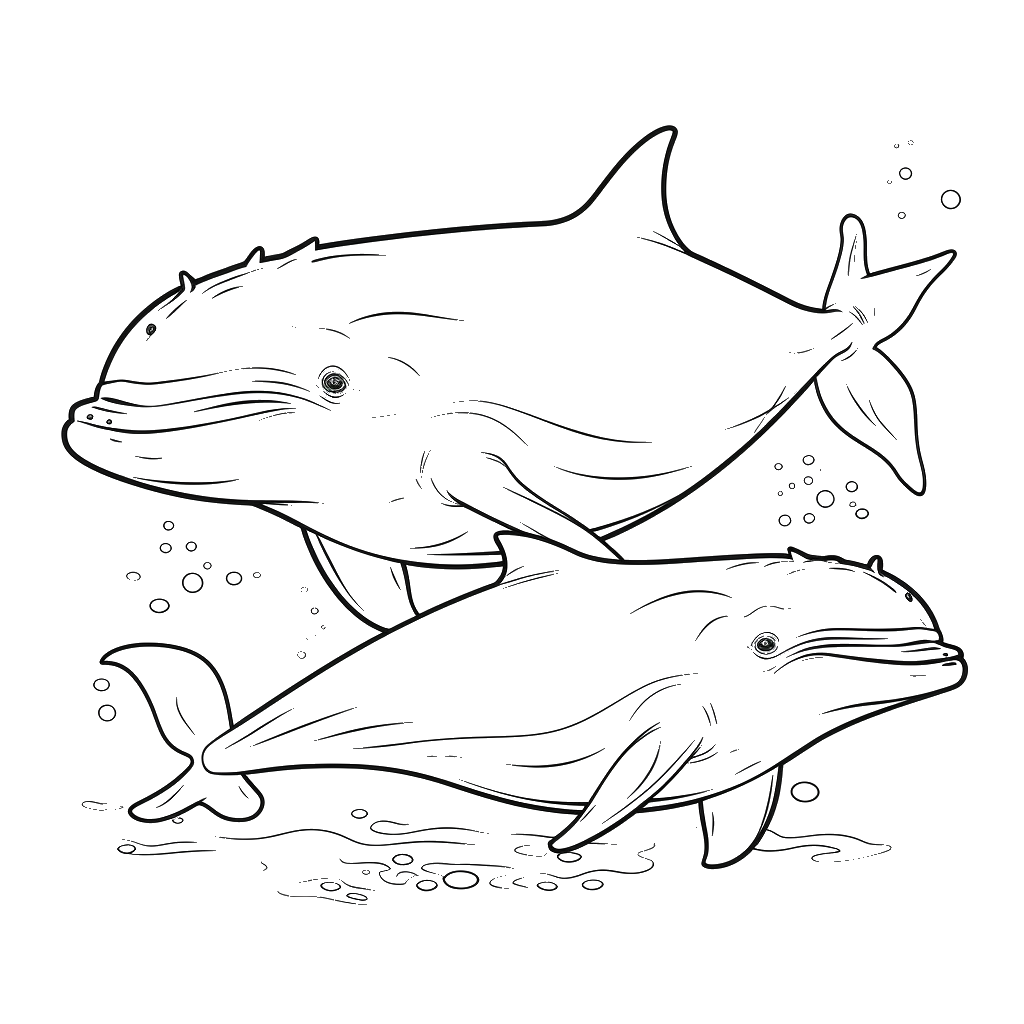 Dibujo de ballena para colorear 9 listo para imprimir gratis