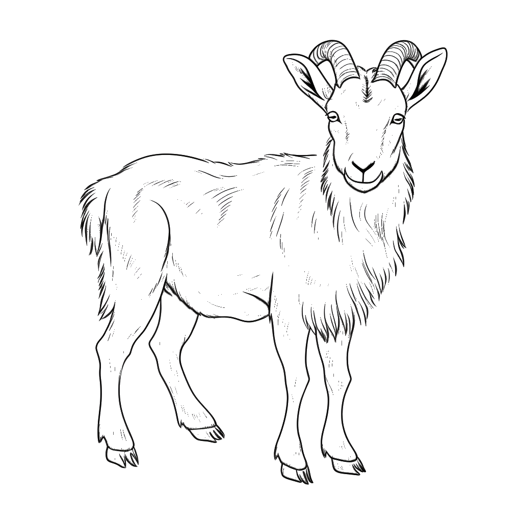 Dibujo de cabra para colorear 11 listo para imprimir gratis