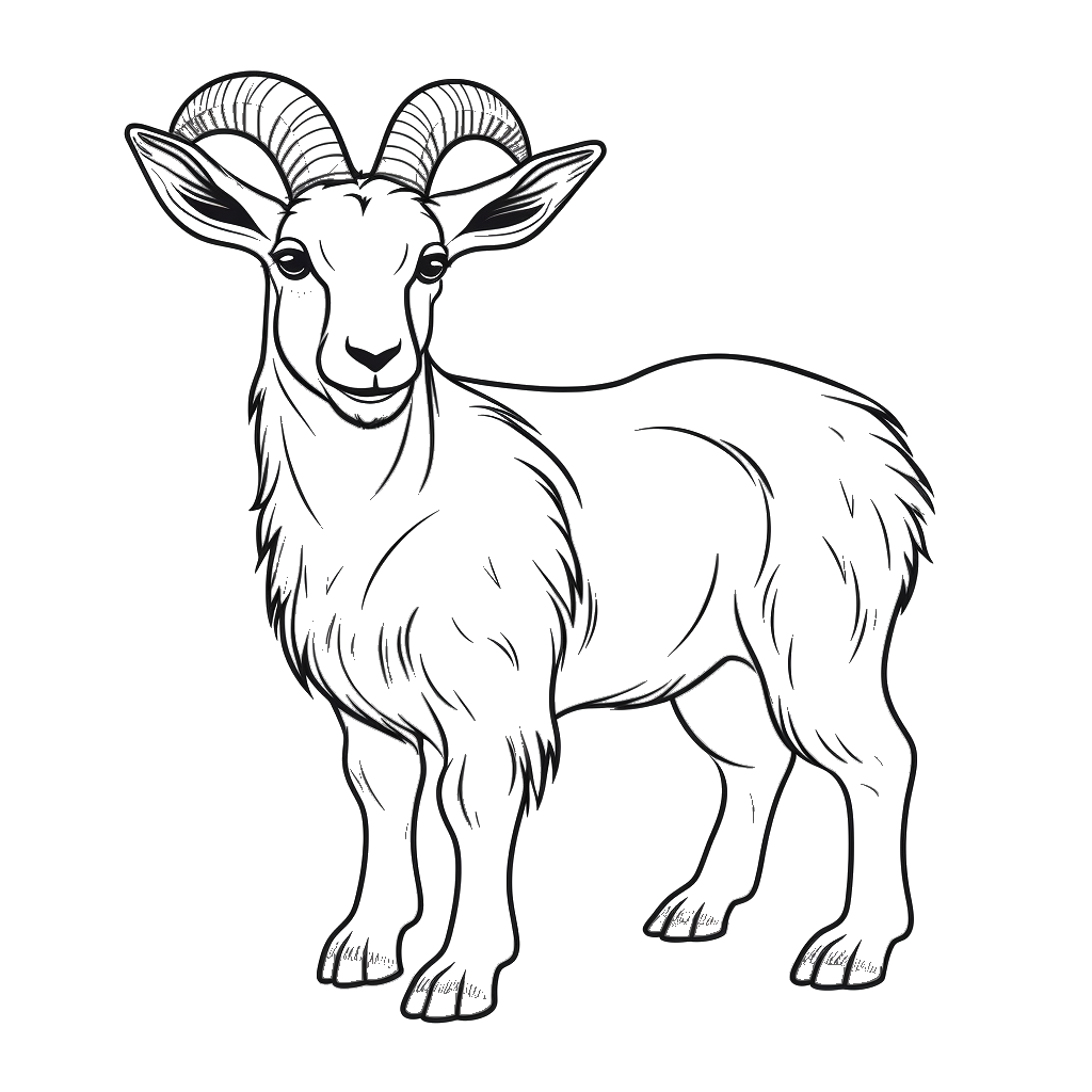 Dibujo de cabra para colorear 14 listo para imprimir gratis