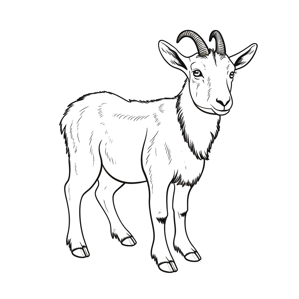 Dibujo de cabra para colorear 15 listo para imprimir gratis