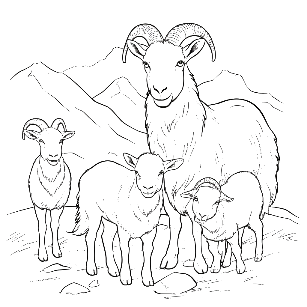 Dibujo de cabra para colorear 6 listo para imprimir gratis