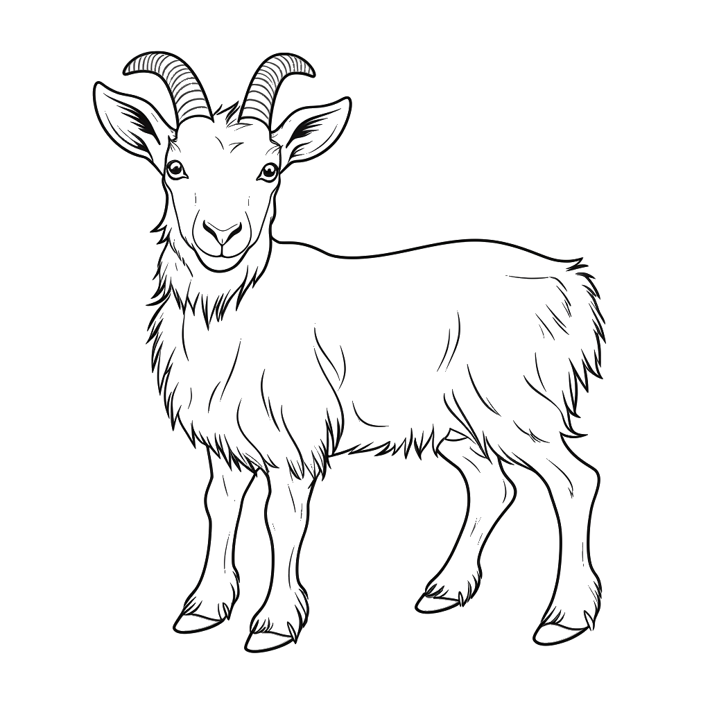 Dibujo de cabra para colorear 8 listo para imprimir gratis