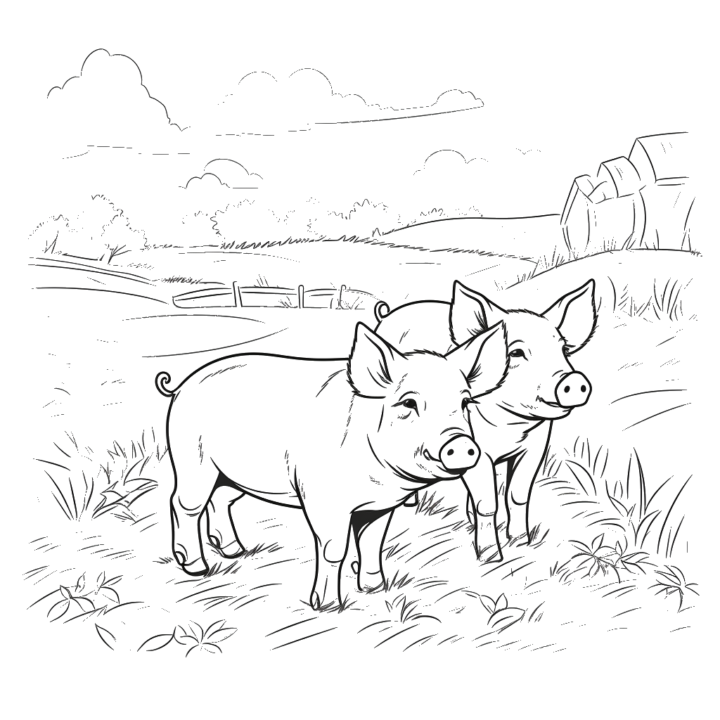 Dibujo de cerdo para colorear 10 listo para imprimir gratis