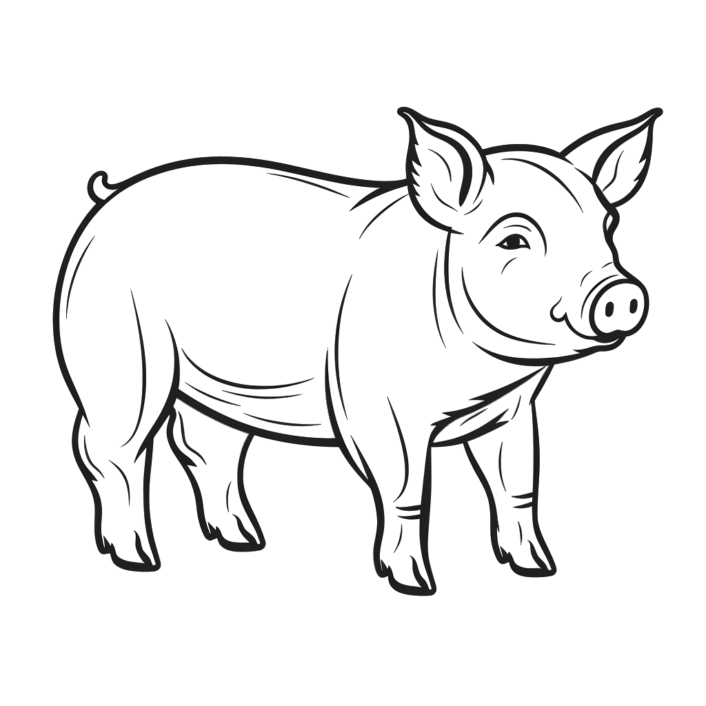 Dibujo de cerdo para colorear 12 listo para imprimir gratis