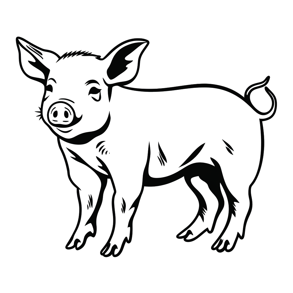 Dibujo de cerdo para colorear 15 listo para imprimir gratis