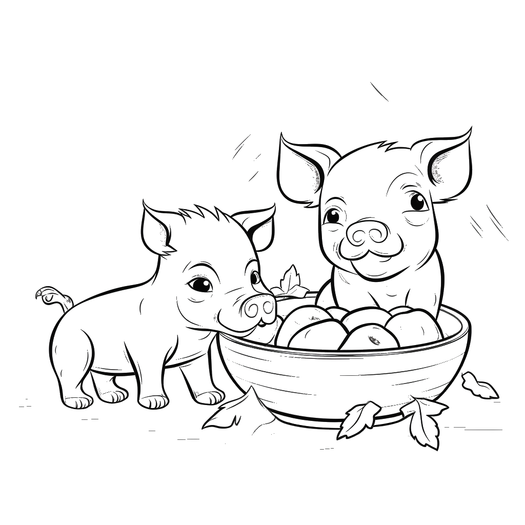 Dibujo de cerdo para colorear 6 listo para imprimir gratis