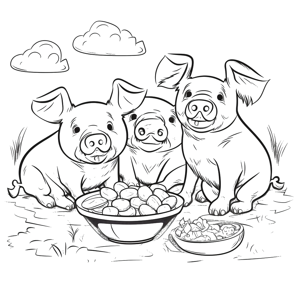 Dibujo de cerdo para colorear 7 listo para imprimir gratis