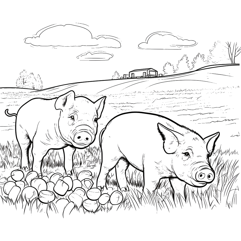Dibujo de cerdo para colorear 9 listo para imprimir gratis