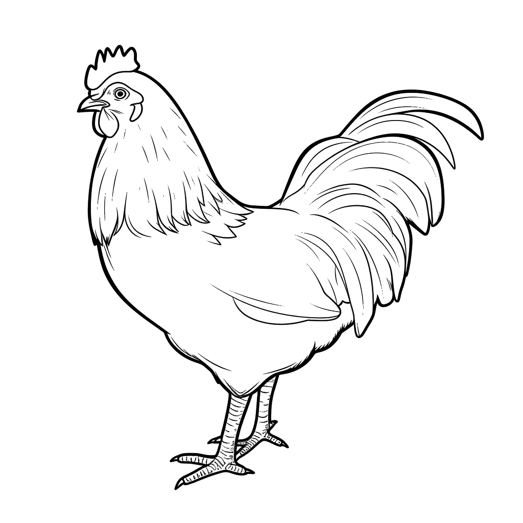 Dibujo de gallina para colorear 12 listo para imprimir gratis