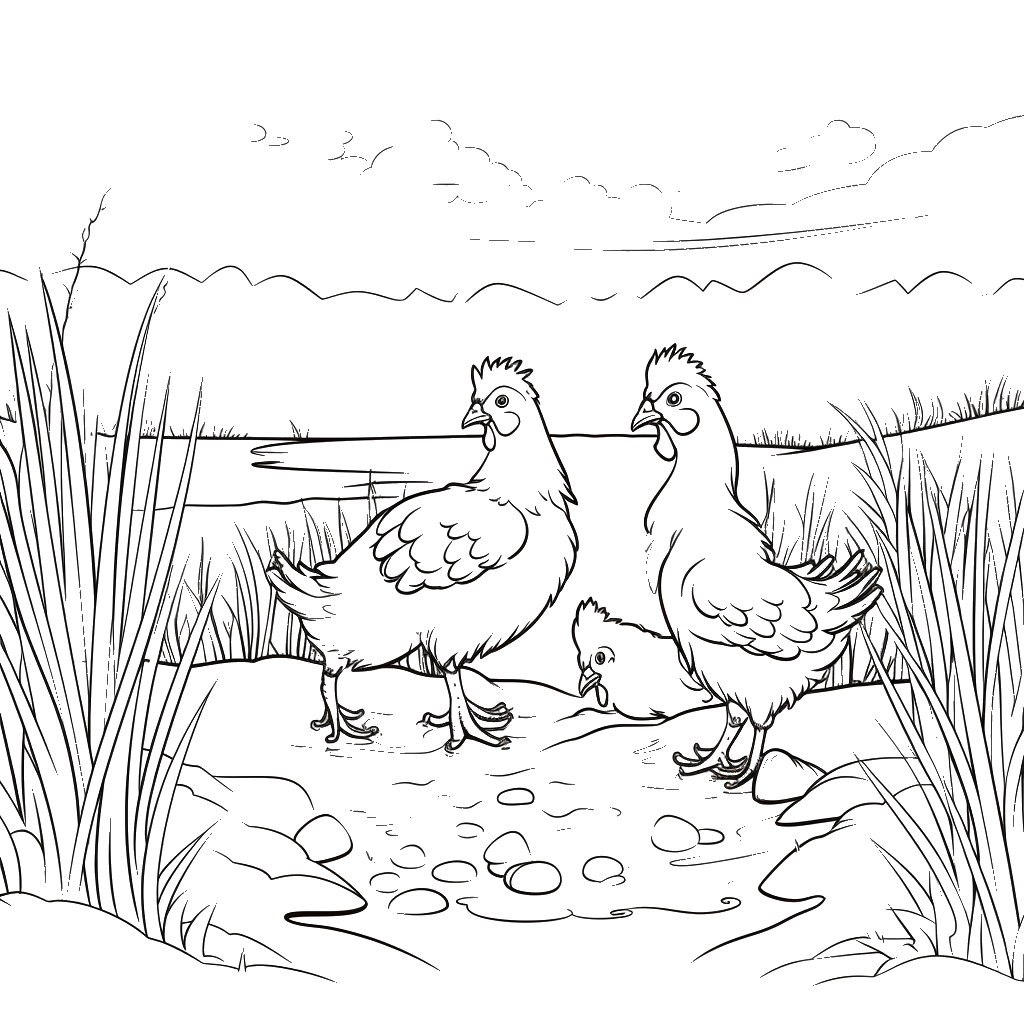 Dibujo de gallina para colorear 14 listo para imprimir gratis