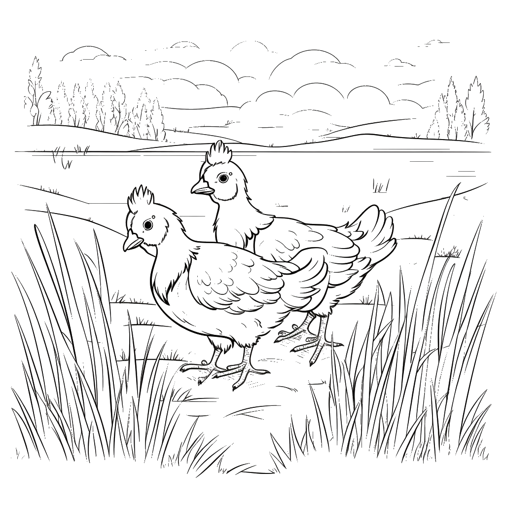 Dibujo de gallina para colorear 19 listo para imprimir gratis
