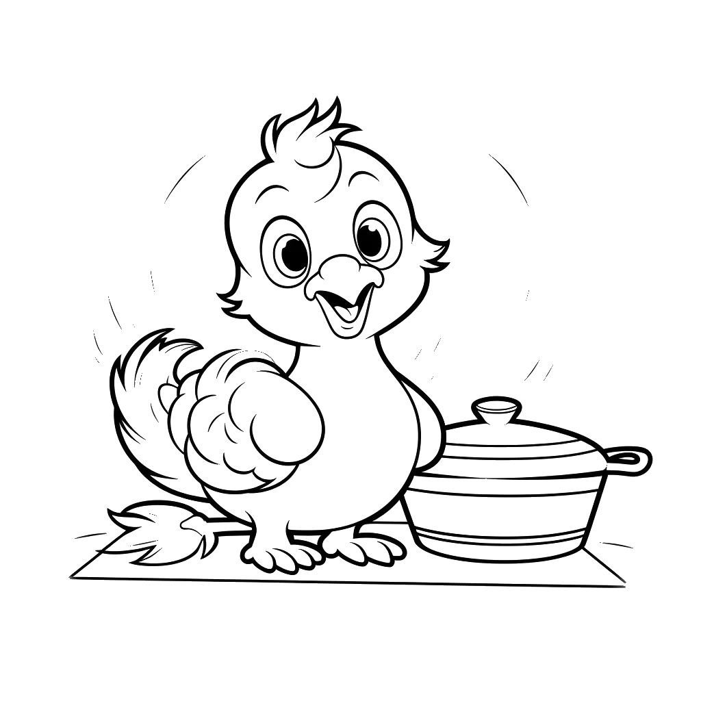Dibujo de gallina para colorear 2 listo para imprimir gratis