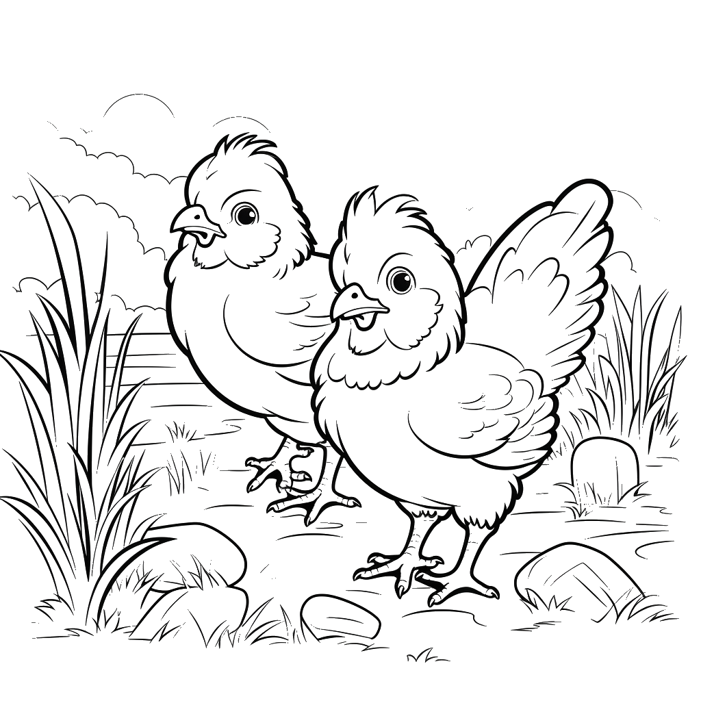 Dibujo de gallina para colorear 20 listo para imprimir gratis