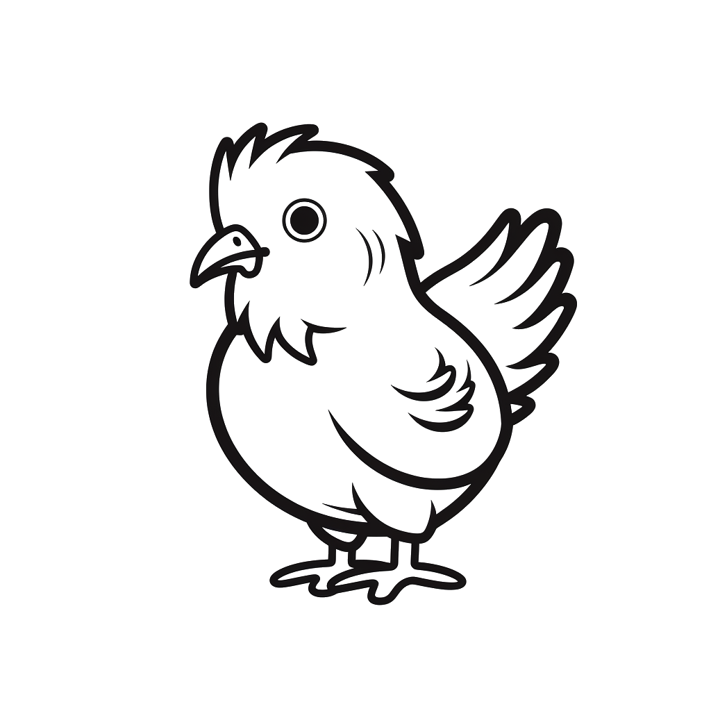 Dibujo de gallina para colorear 26 listo para imprimir gratis