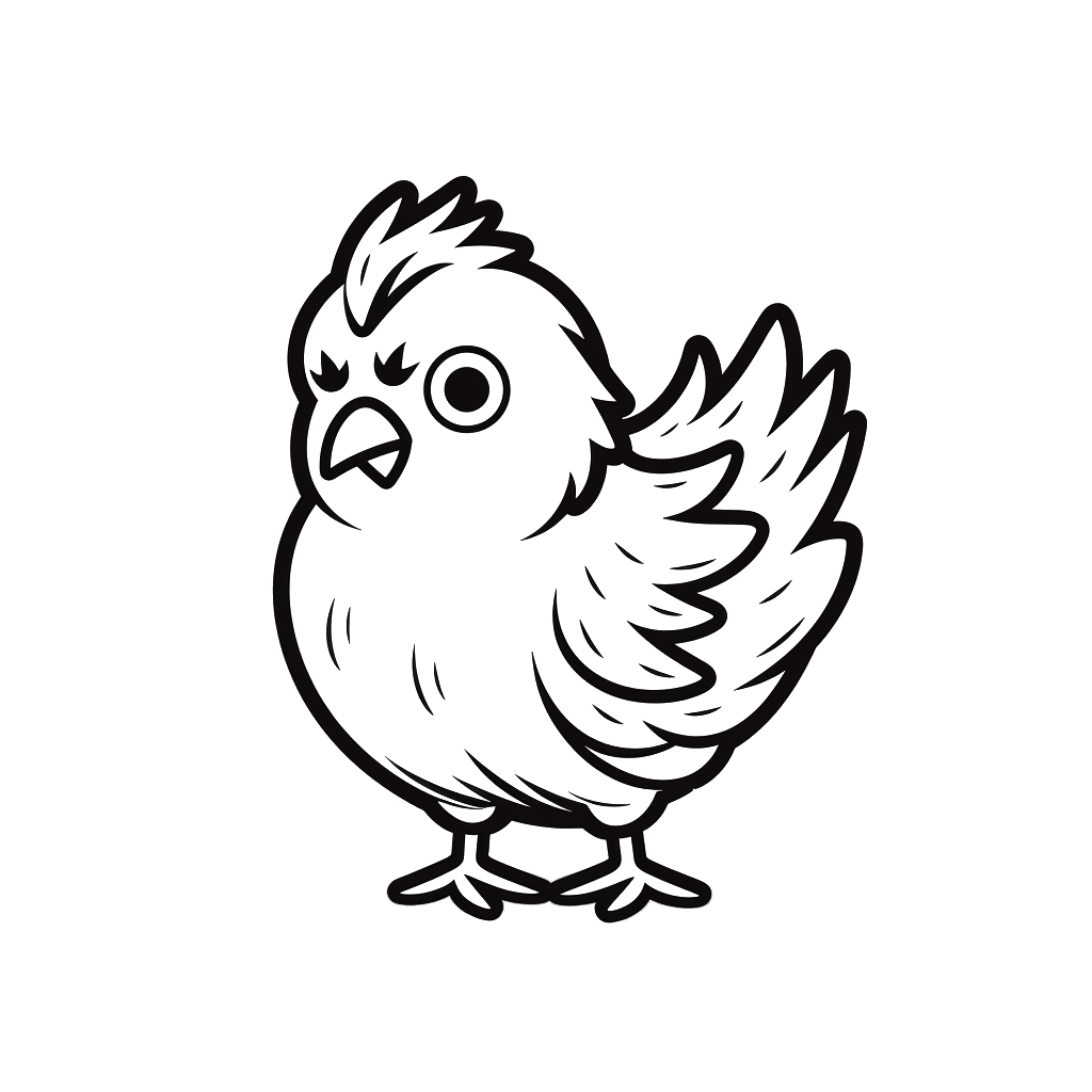 Dibujo de gallina para colorear 27 listo para imprimir gratis