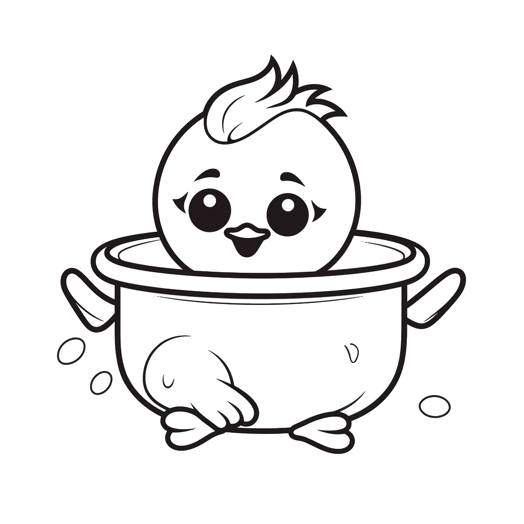 Dibujo de gallina para colorear 3 listo para imprimir gratis