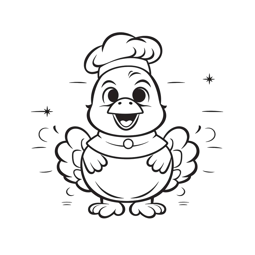 Dibujo de gallina para colorear 4 listo para imprimir gratis