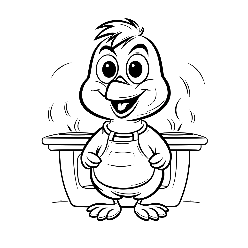 Dibujo de gallina para colorear 6 listo para imprimir gratis
