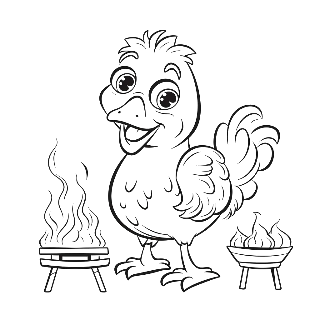 Dibujo de gallina para colorear 7 listo para imprimir gratis