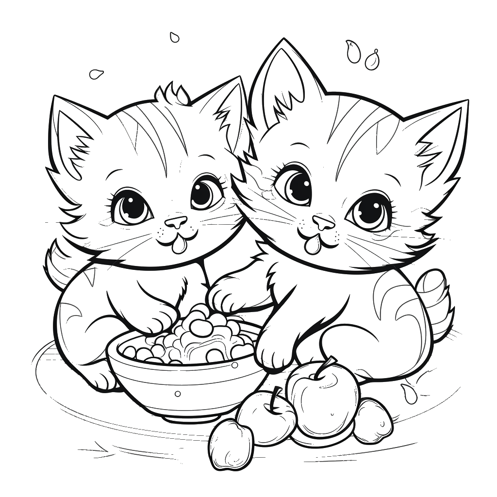 Dibujo de gato para colorear 13 listo para imprimir gratis