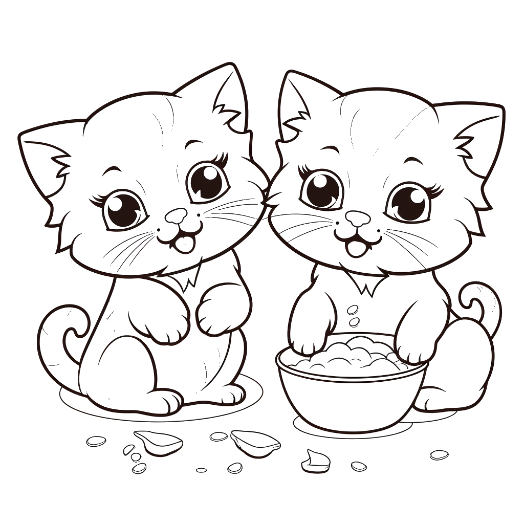Dibujo de gato para colorear 14 listo para imprimir gratis